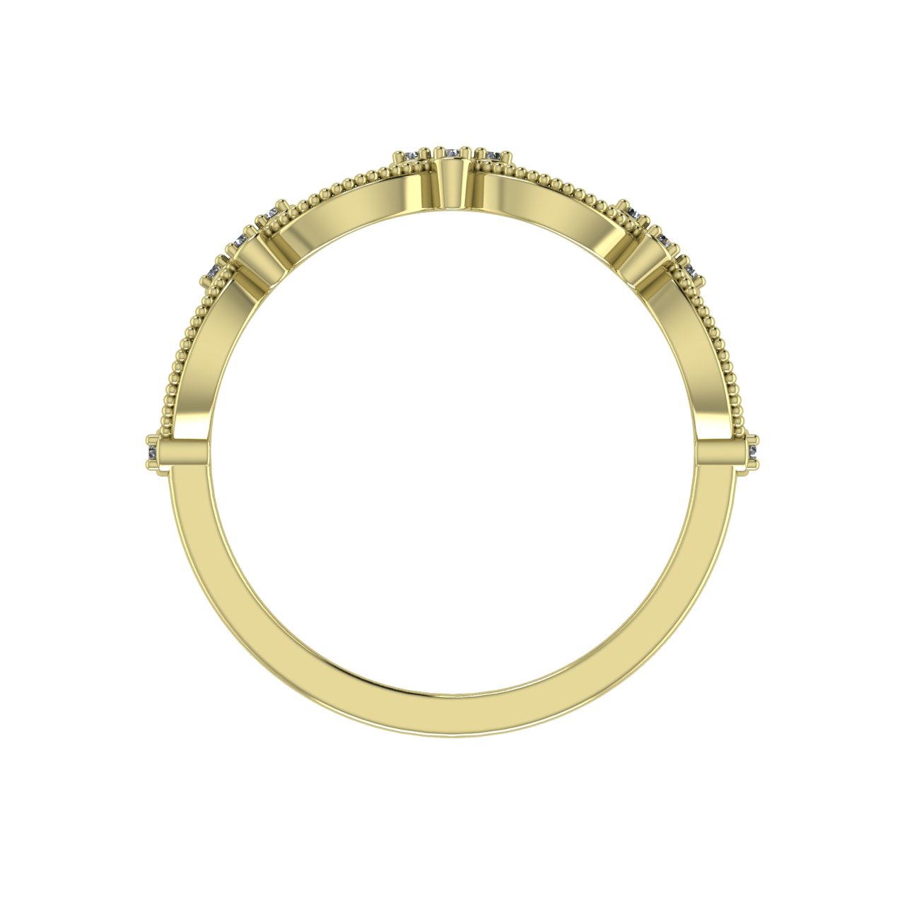 DIAMOND BANDS & STACKABLES HALFWAY  STACKABLE  RINGS & BANDS